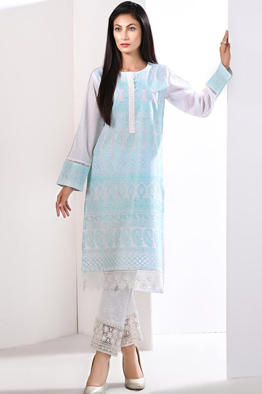 Embroidered Shirt Sea Green Lds-6047