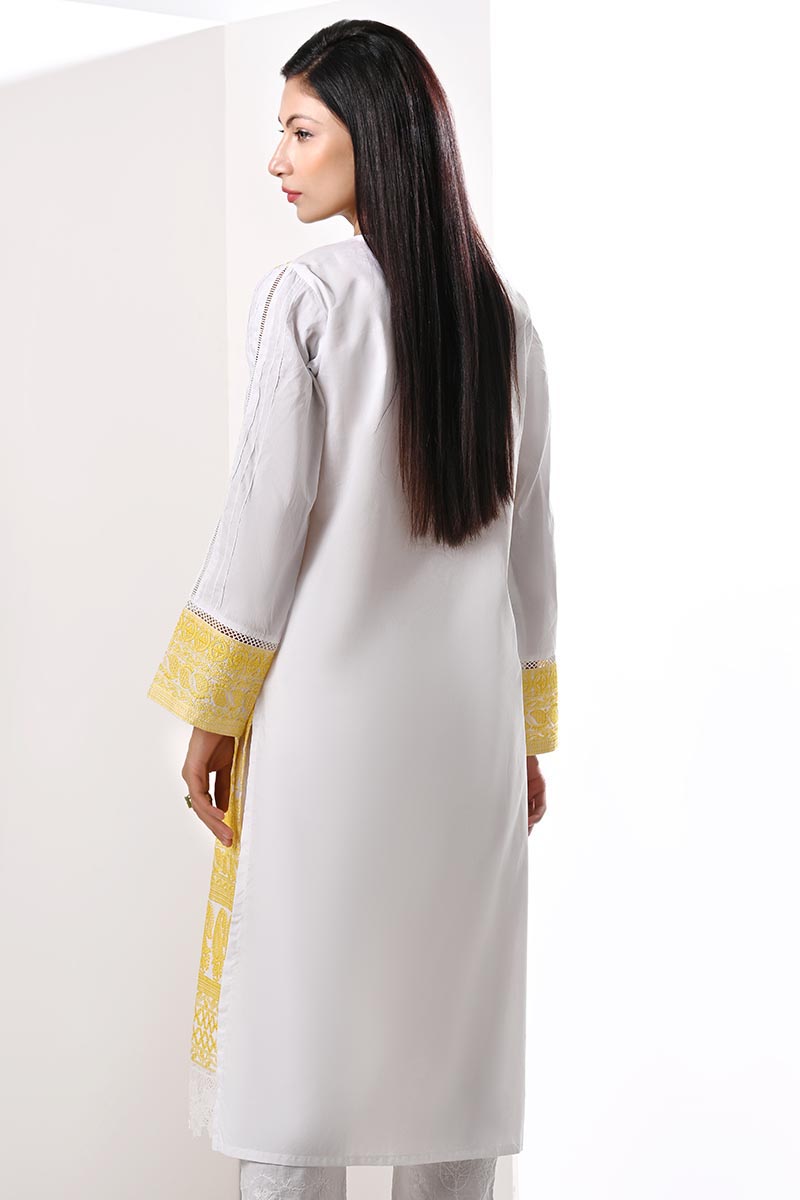 Embroidered Shirt Yellow Lds-6047