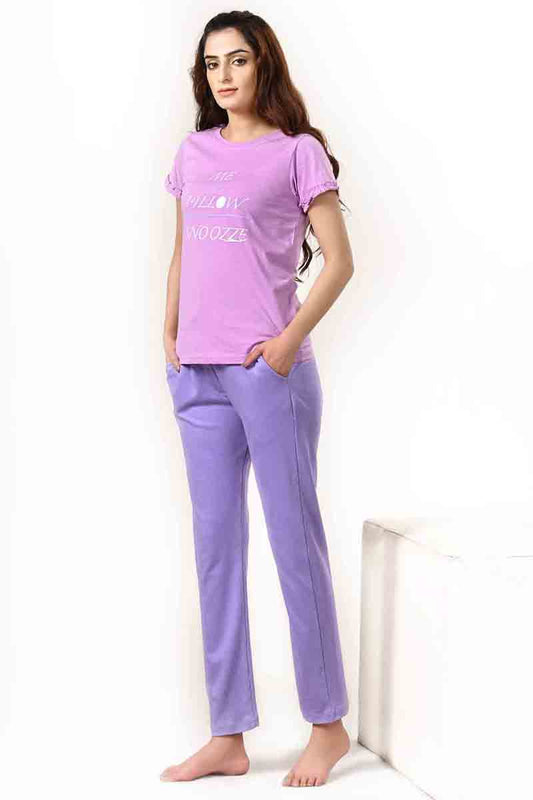 Lds-A1500 Fashion Night Suit Lilac