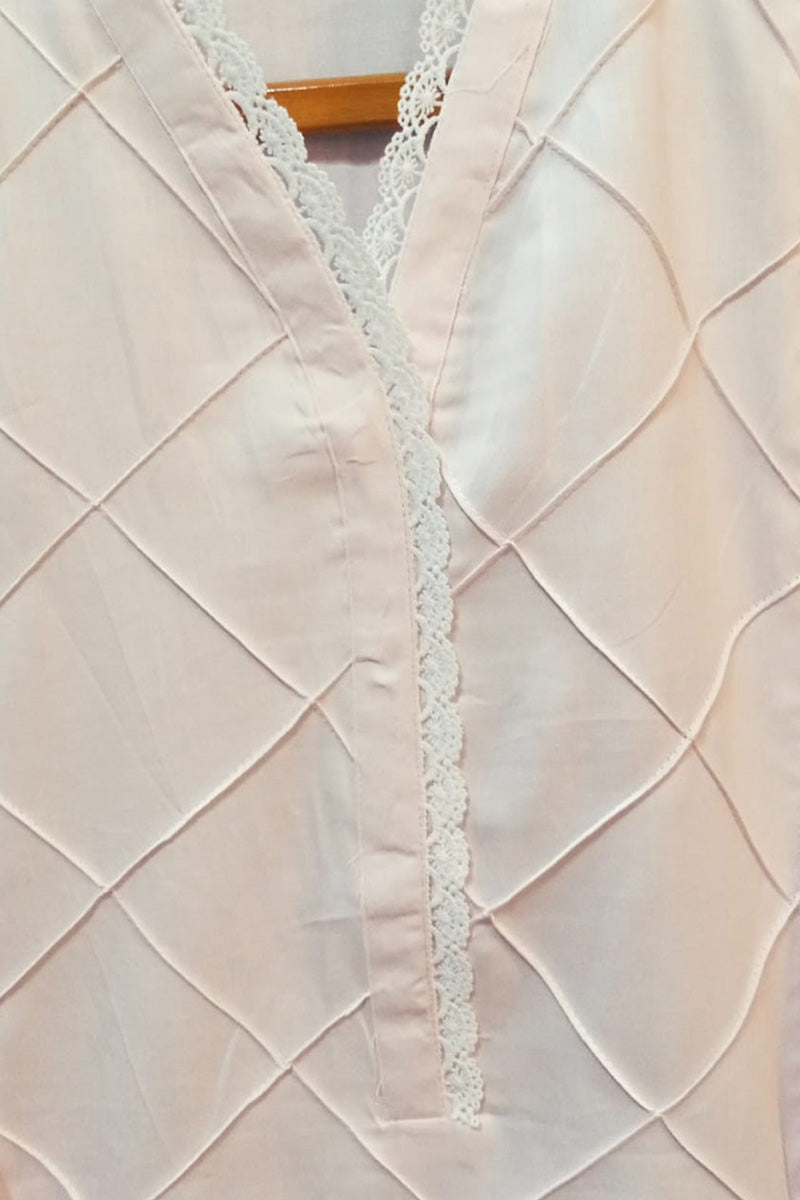 Laces Embelished Soft Cotton Kurti - ZK119