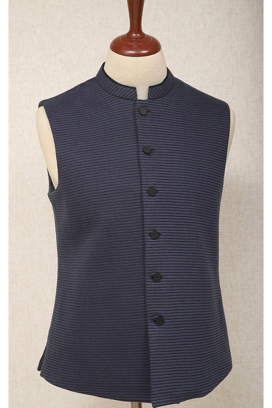 Men Premium Fabric Waistcoat Navy