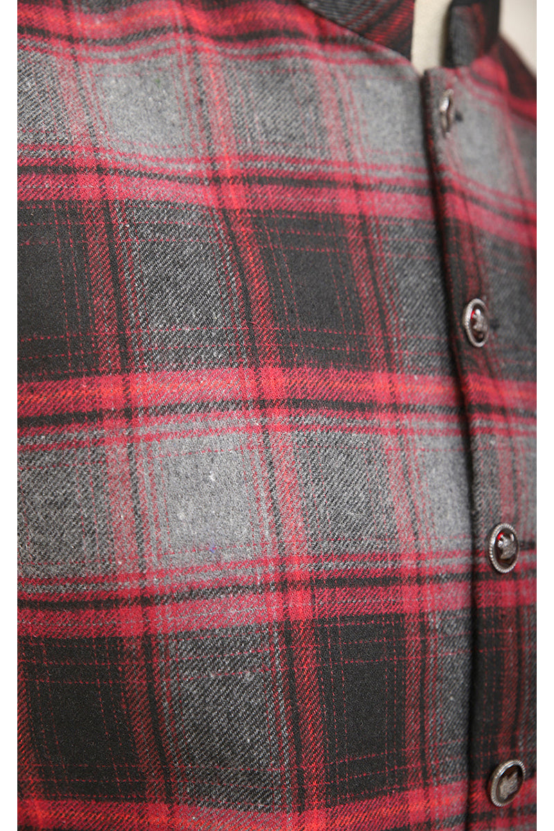 Men Premium Waistcoat Cross Check Design Grey