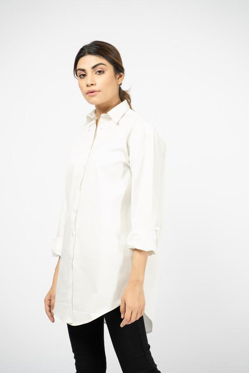 Over Sized Shirt - White