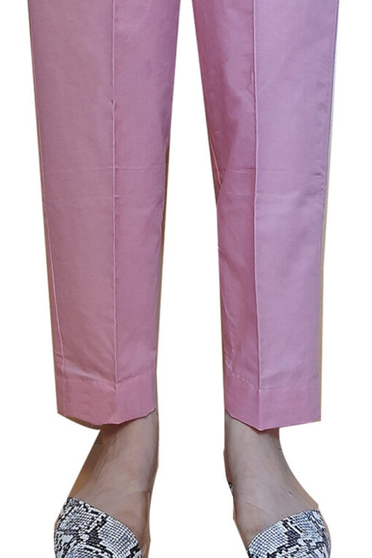 Plain Trouser Pant - Cotton - Light Pink - ZT116