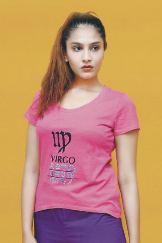 T Shirt Virgo Print Pink (Girls)
