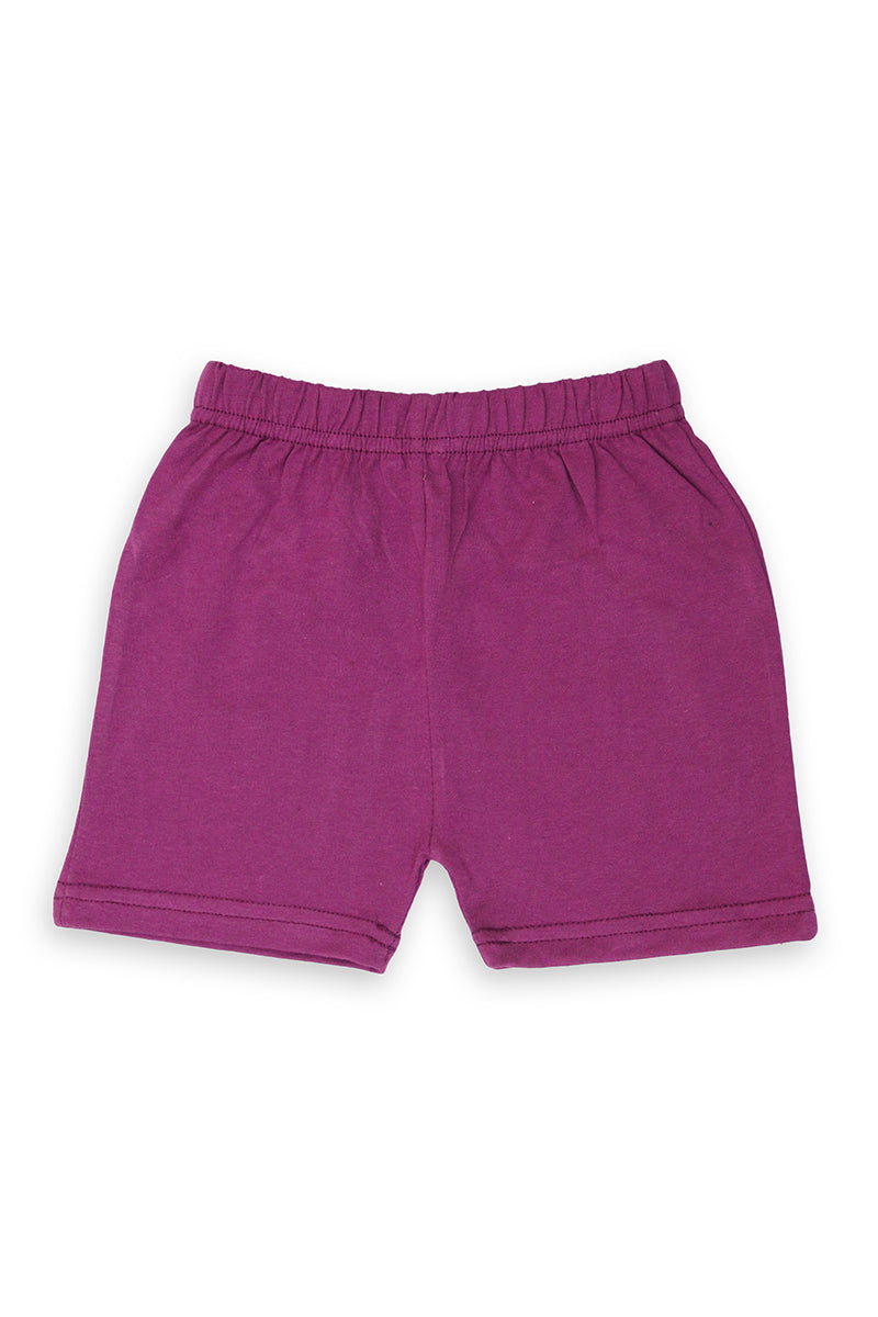 Allurepremium T Pink Plain S-L Burgundy Shorts