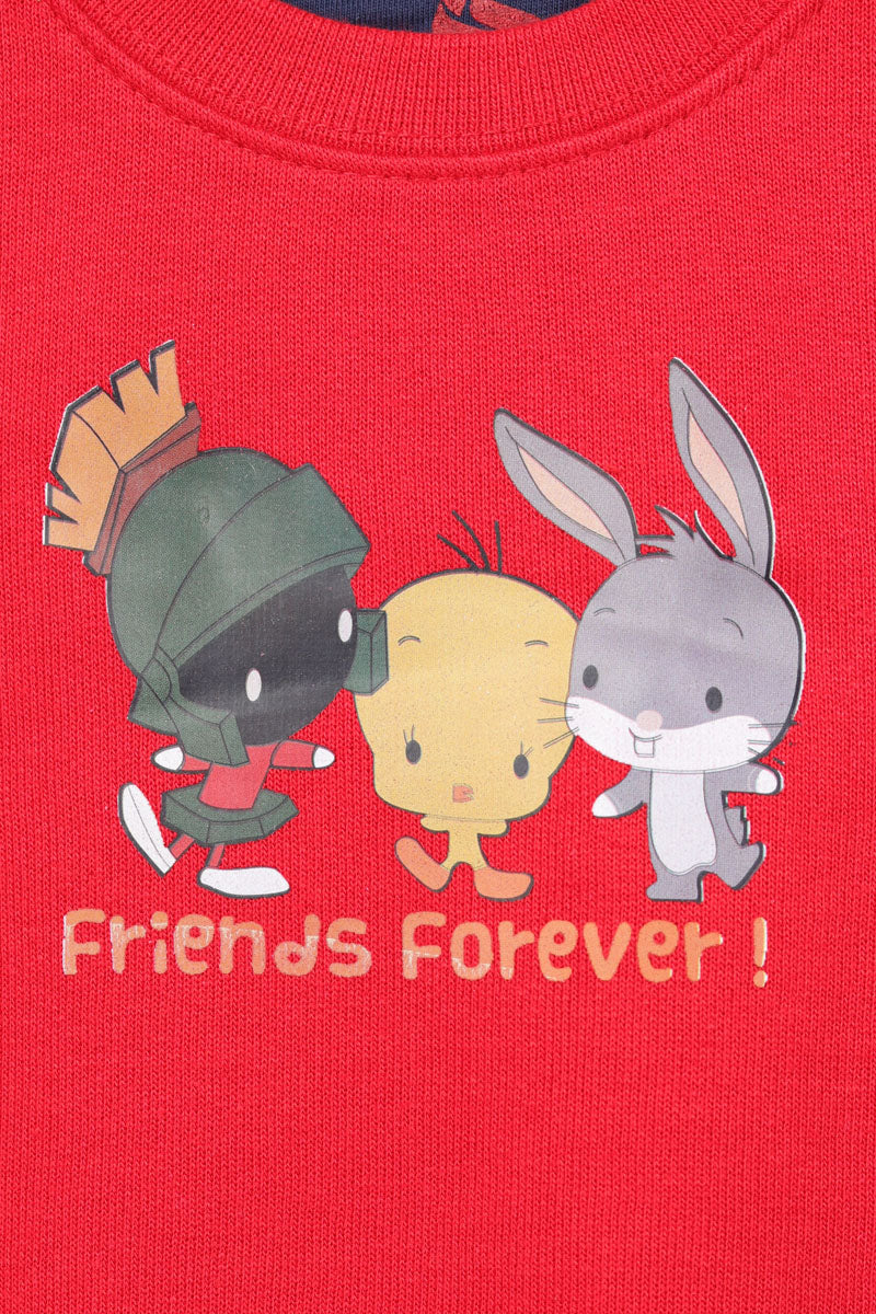 AllurePremium Sweat Shirt Red Friends Forever