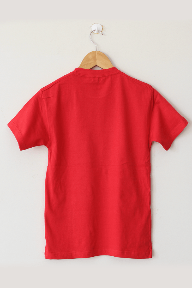 Basic Round Neck Half Sleeves Red T-Shirt For Womens - BuyZilla.pk