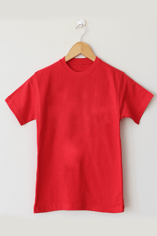 Basic Round Neck Half Sleeves Red T-Shirt For Mens - BuyZilla.pk