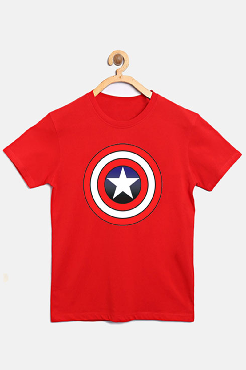 Super Hero Kids T-Shirt, Captain America T-Shirt For Boys