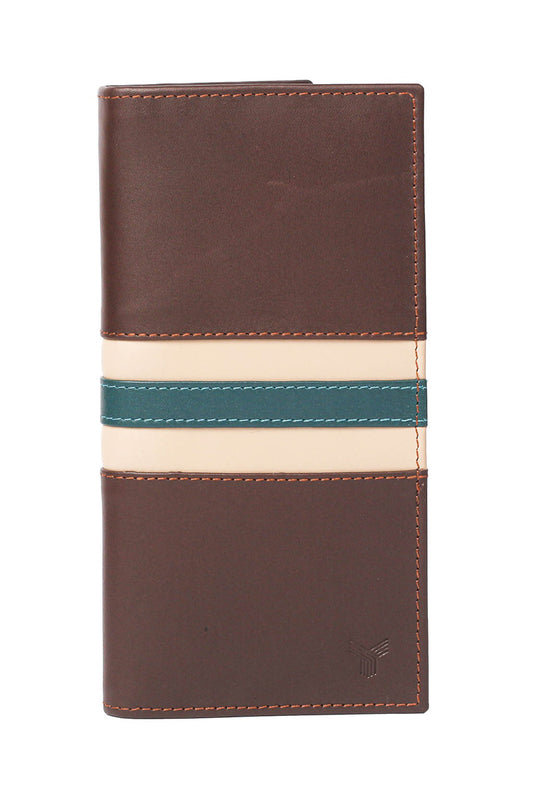 Long Wallet Stripe Brown