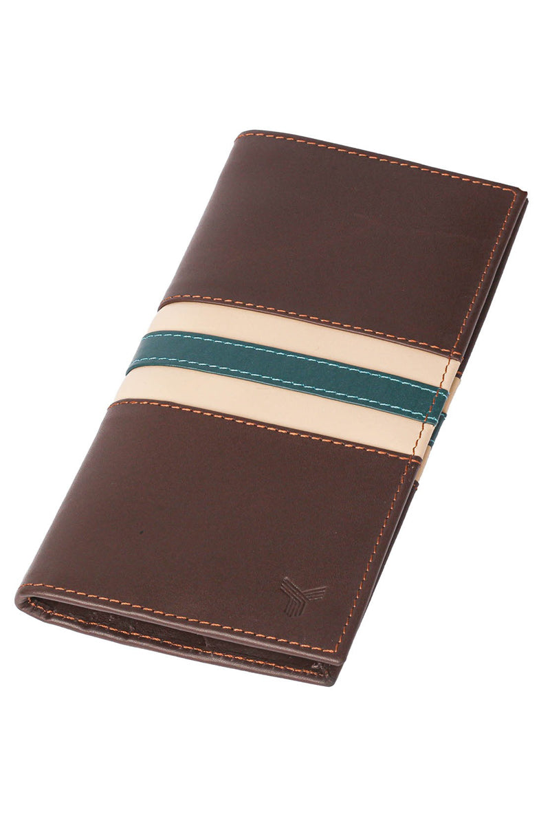 Long Wallet Stripe Brown