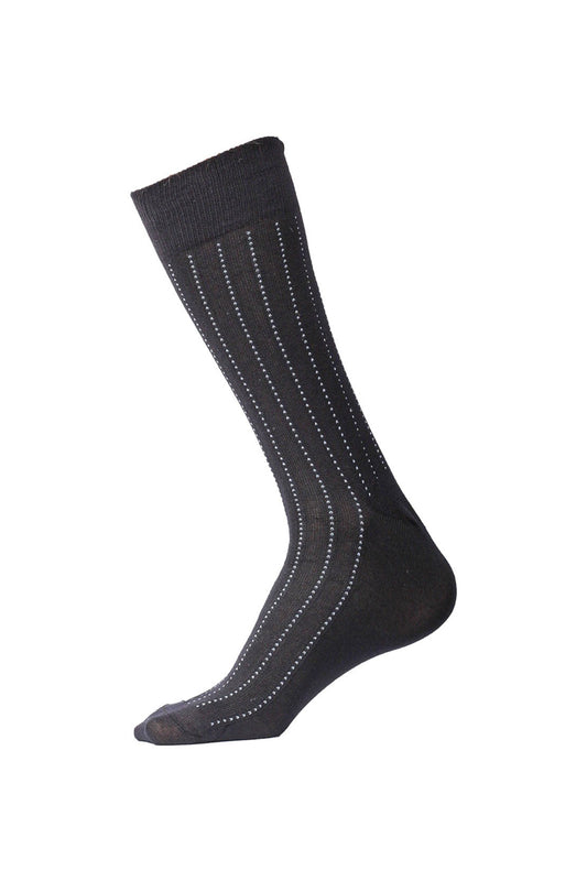 White Dotted Lines Socks