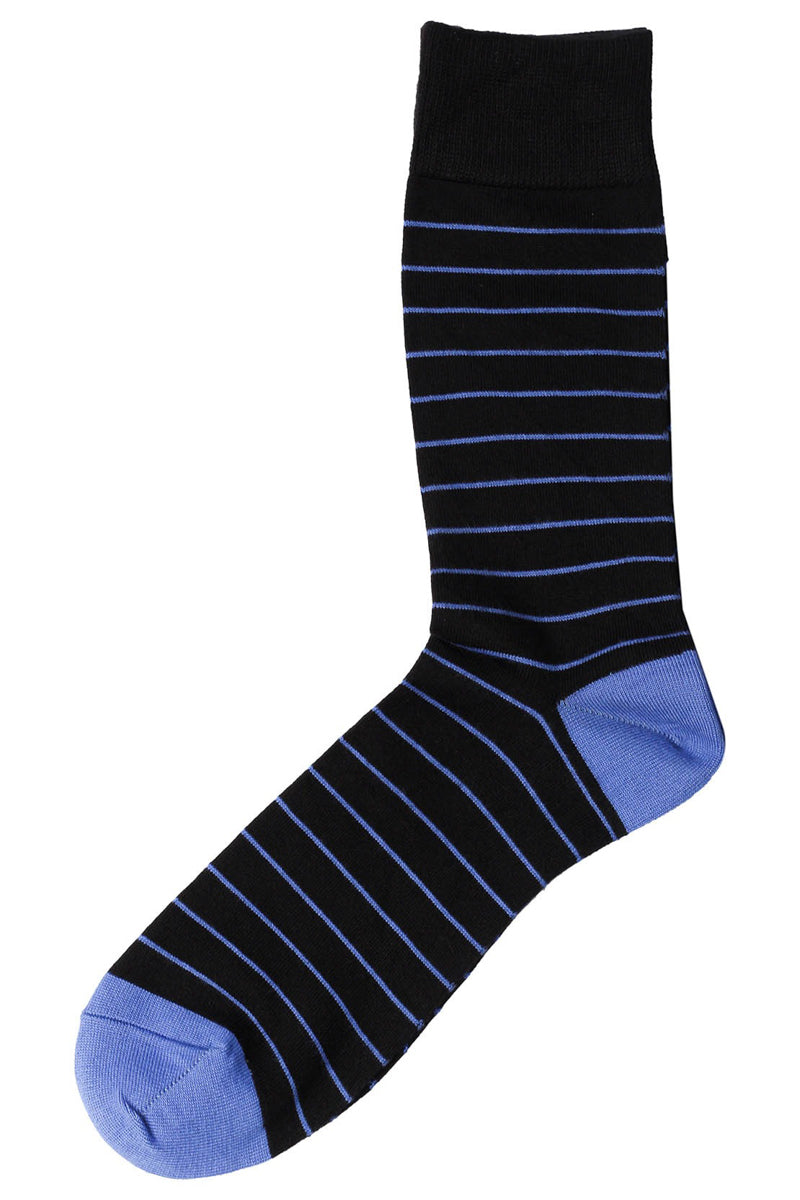 Black & Blue Striped Socks