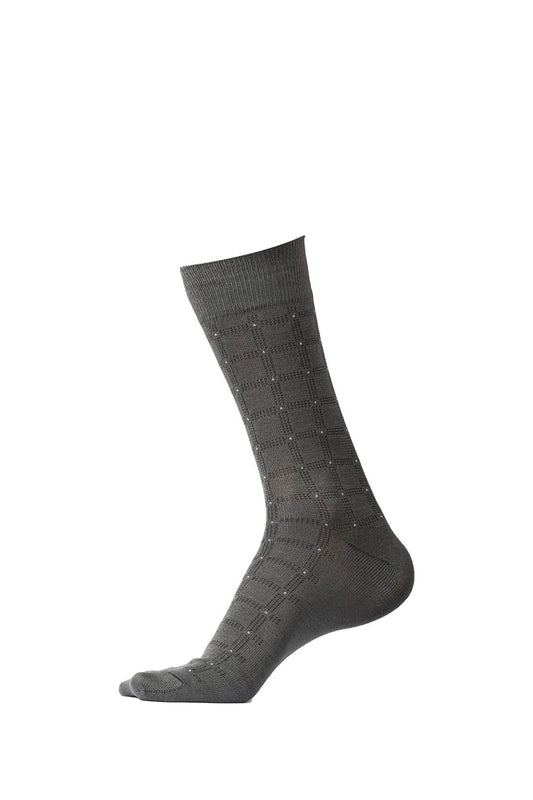 Grey Box Dotted Socks