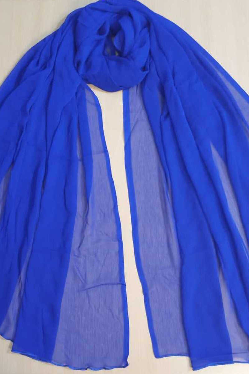 Royal Blue - Chiffon Dupatta Large Soft - ZD64