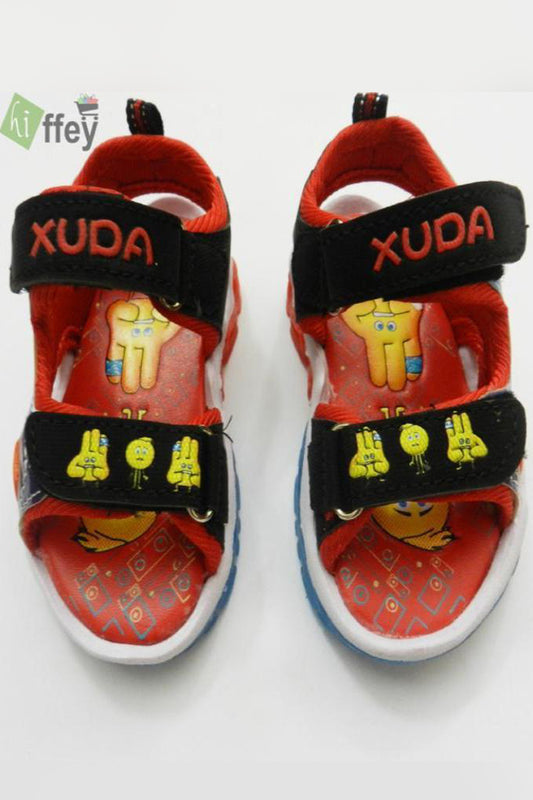 Xuda Smiley Faces Sport Sandal For Kids-Red