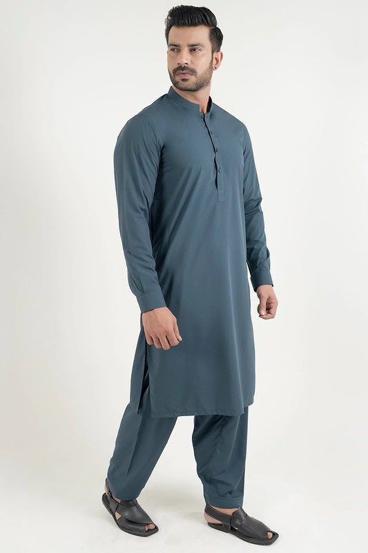 Shalwar Kameez, Fine Wash & Wear, Teal, Ban