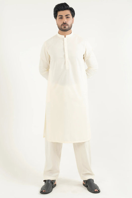 Shalwar Kameez, Fine Wash & Wear, Cream, Ban