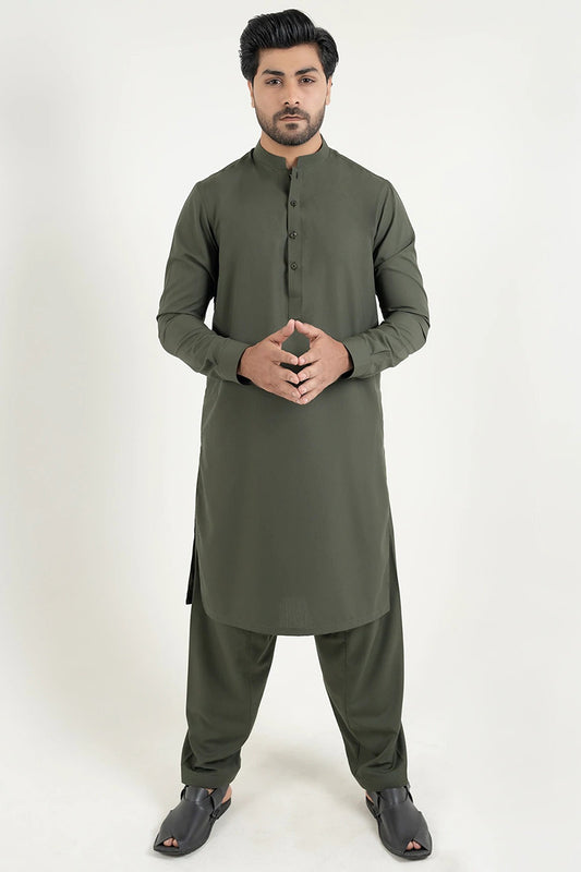 Shalwar Kameez, Luxury Wash & Wear, Green, Ban