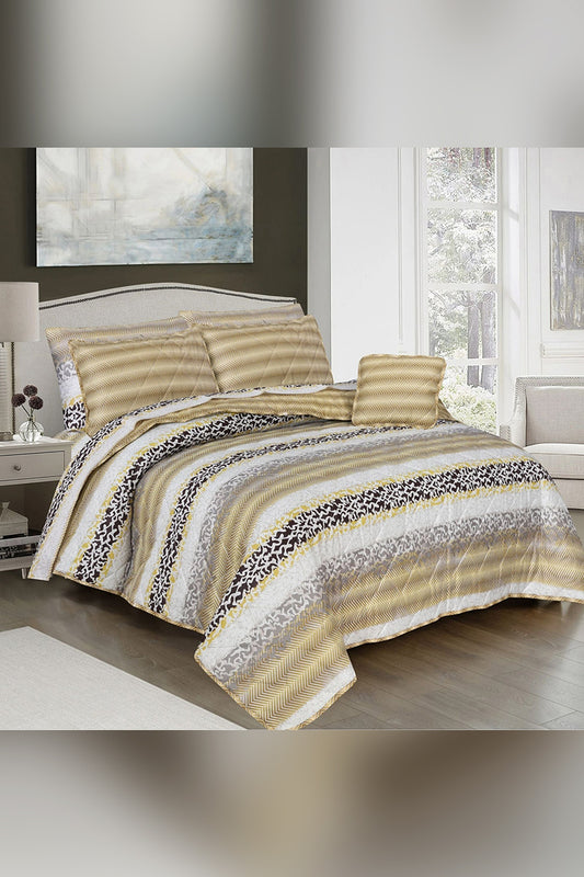 Stripe - 7 Pcs Summer Comforter Set (Light Filling)