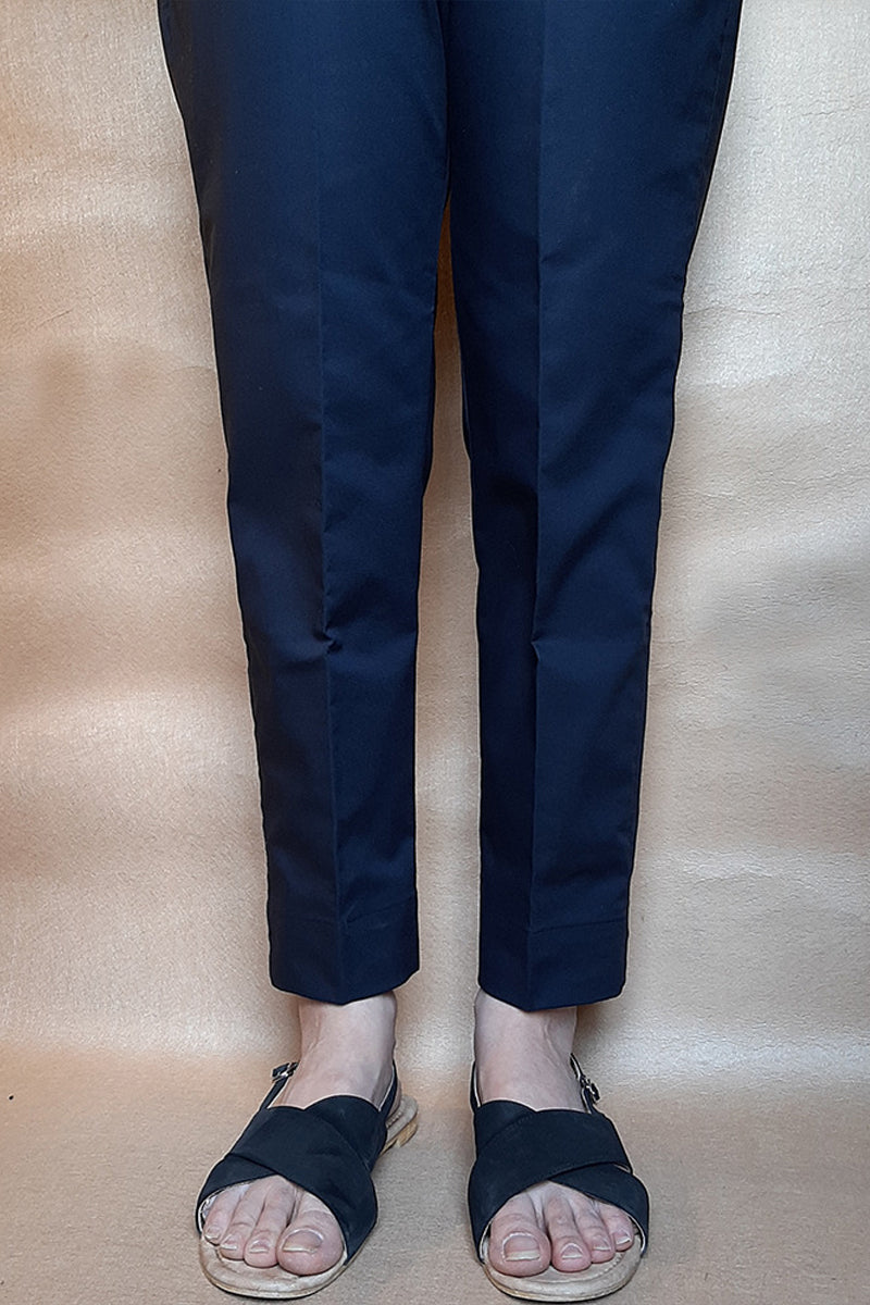 Stretchable Cotton - Trouser Pant - High Quality - Navy - ZT170
