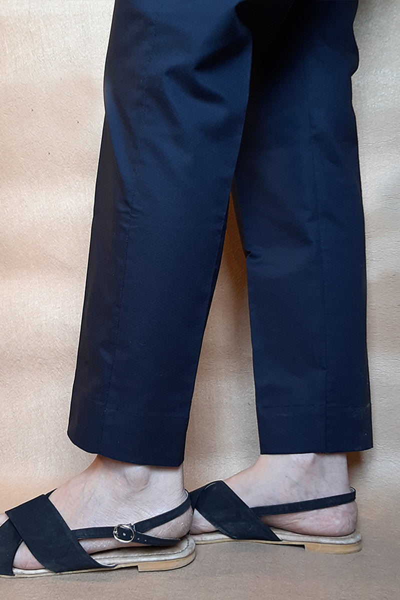 Stretchable Cotton Trouser - Black - ZT170