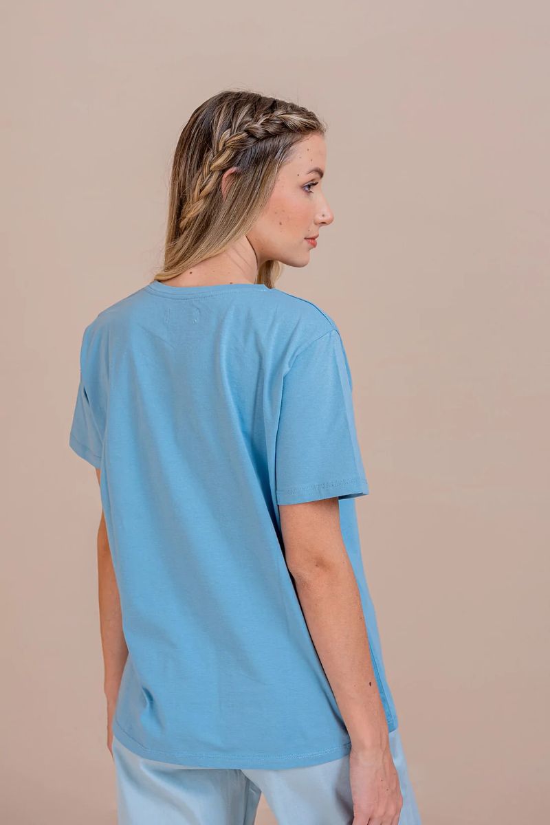 Blue Too Glam Print T-Shirt