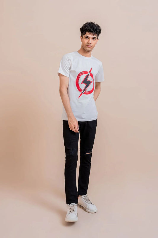 White Flash Regular Fit T-Shirt
