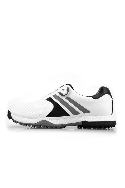 Tigerline Golf Fusion V2 Autolacing Spikeless Golf Shoes Grey White