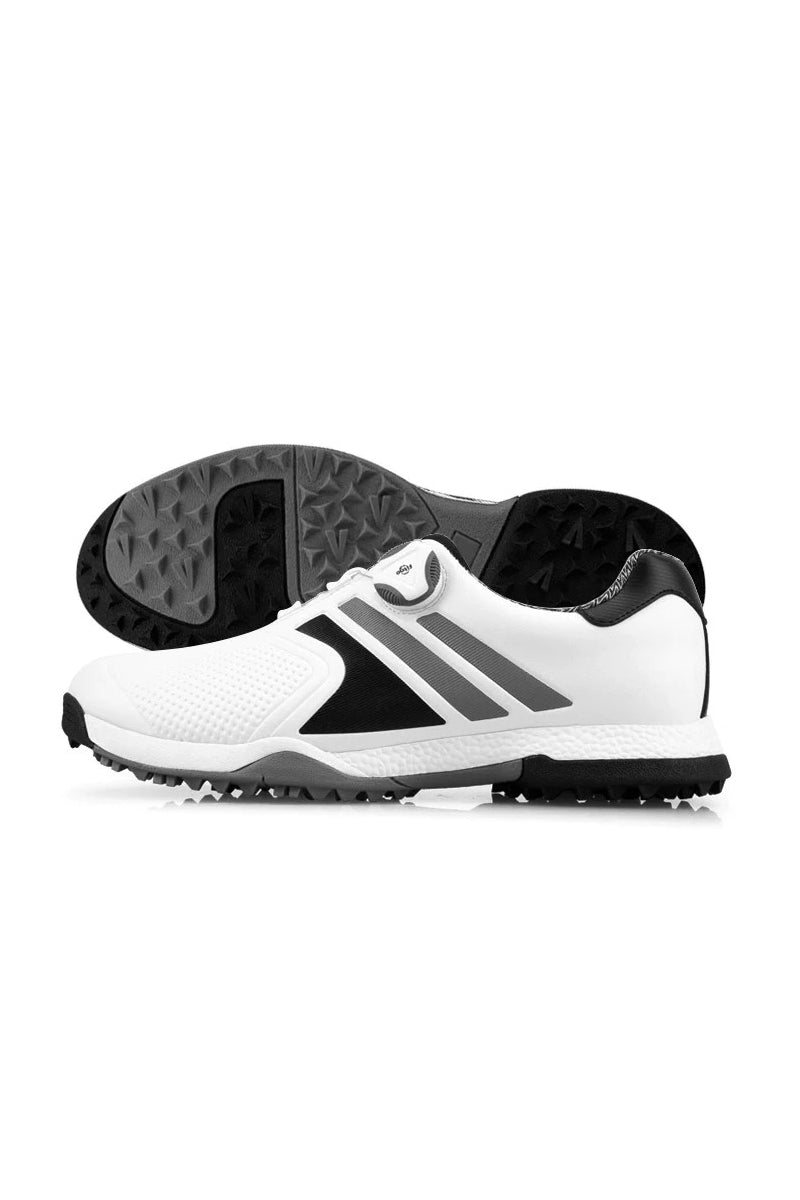 Tigerline Golf Fusion V2 Autolacing Spikeless Golf Shoes Grey White
