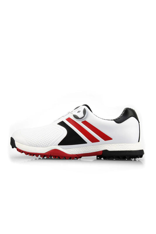 Tigerline Golf Fusion V2 Autolacing Spikeless Golf Shoes Red White