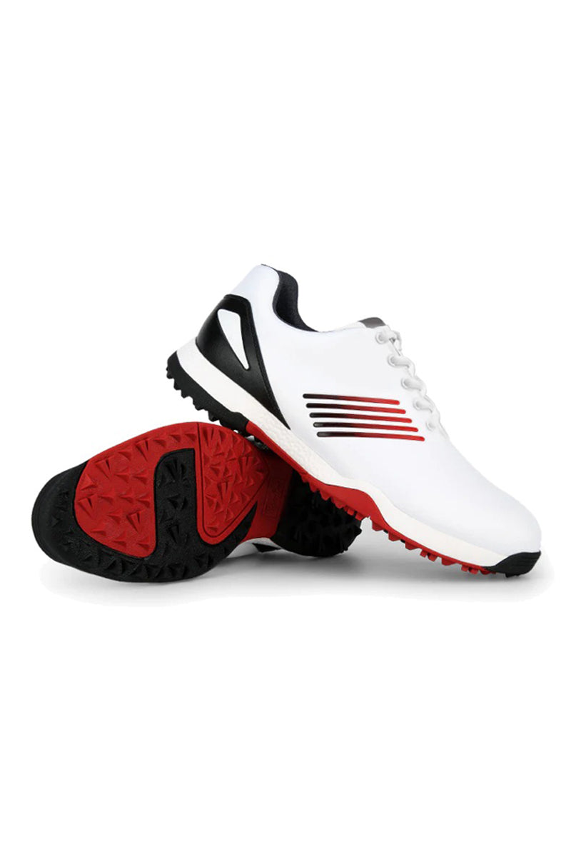 Tigerline Golf Tour Lite Spikeless Golf Shoes Red White