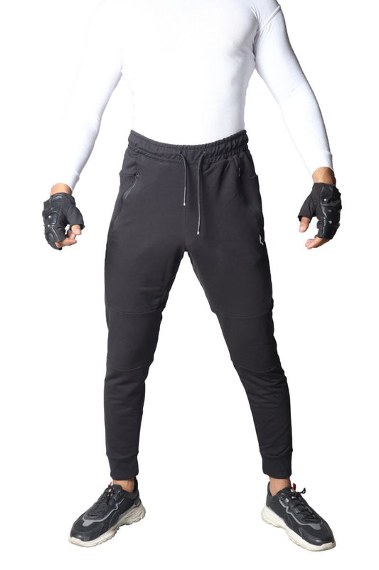 French Terry Premium Trousers For Sports Casual Fitness Jogging Black