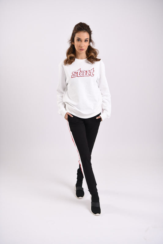 Sweatshirt  With Embroidered Detail