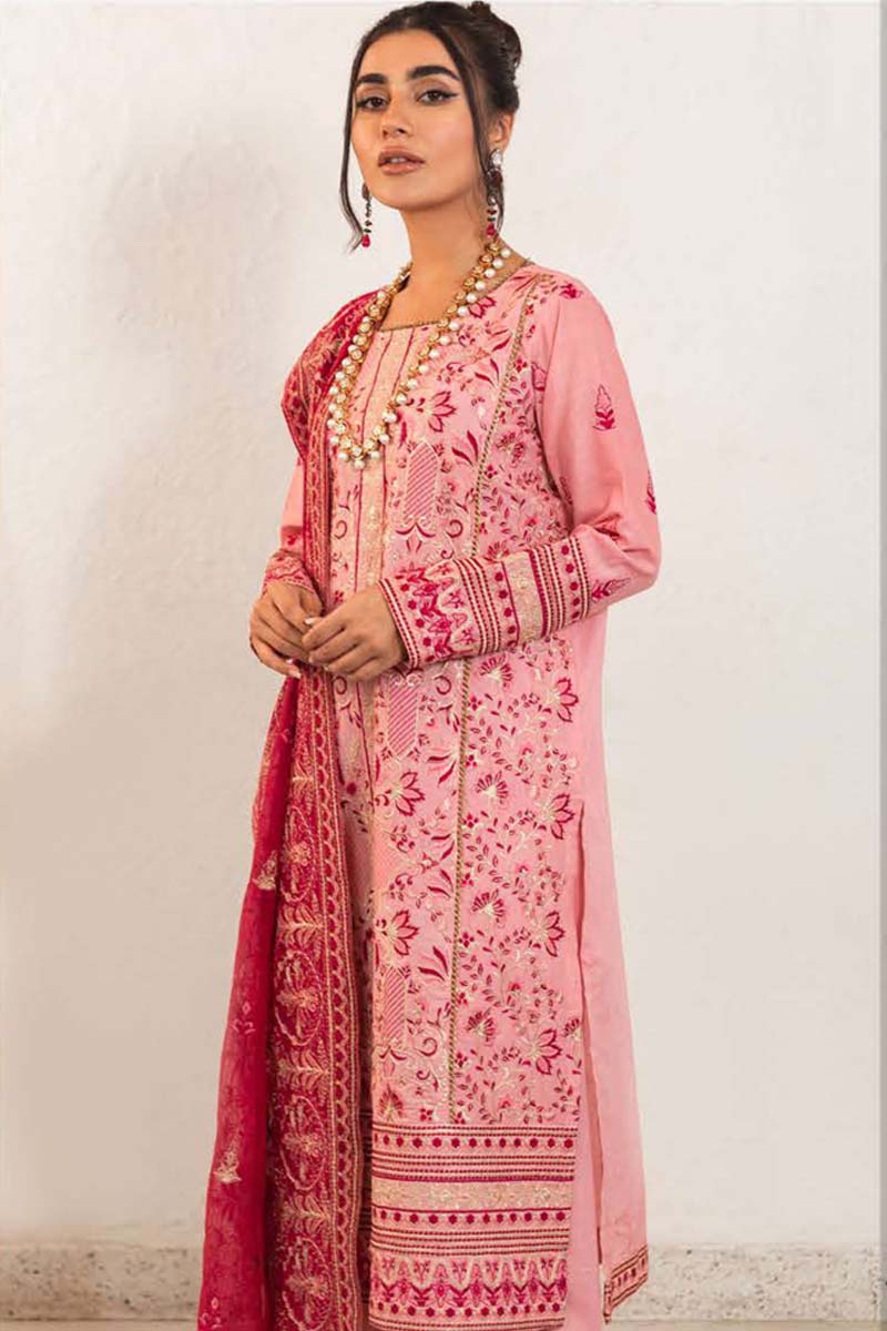 Zellbury Embroidered Cotton Suits Unstitched 3 Piece ZB22UL