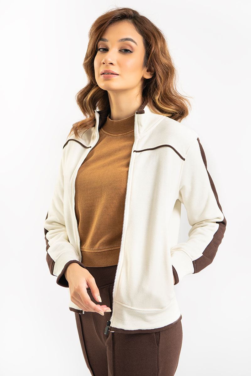 Collar Jacket With Panels