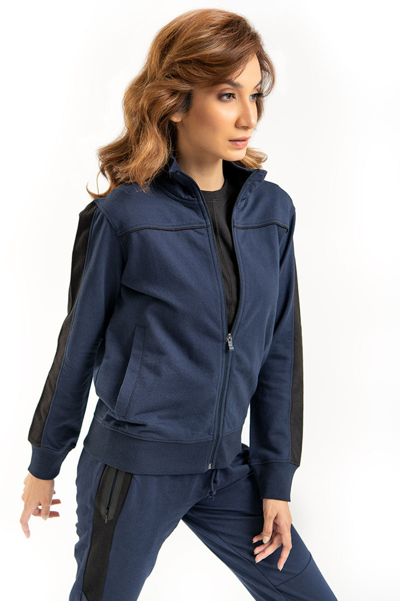 Zipper Jacket With Shoulder Panels