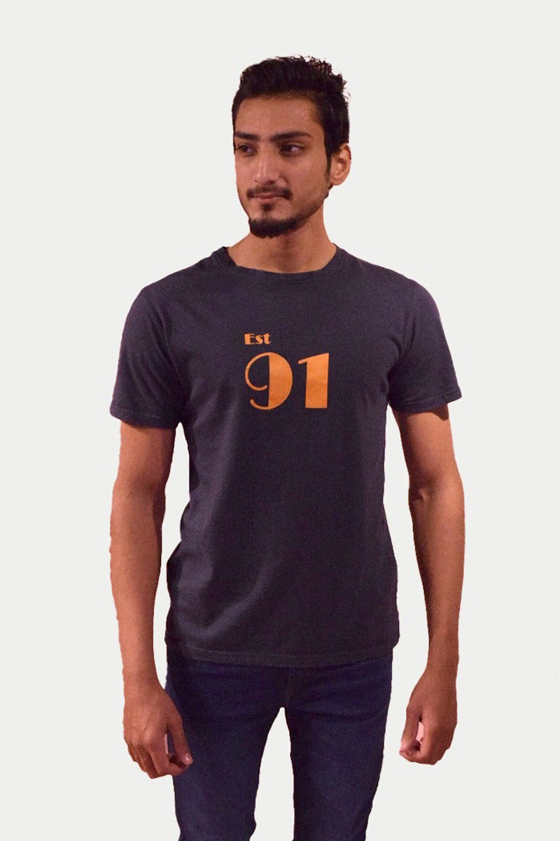T-Shirt For Men Navy Blue Est 91