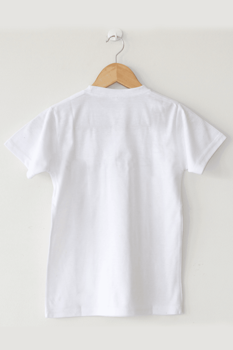 White Cotton Round Neck Basic T Shirt For Mens - BuyZilla.pk