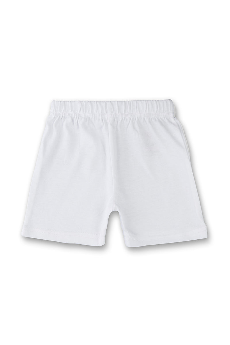Allurepremium N Blue Side Pls S-L White Shorts