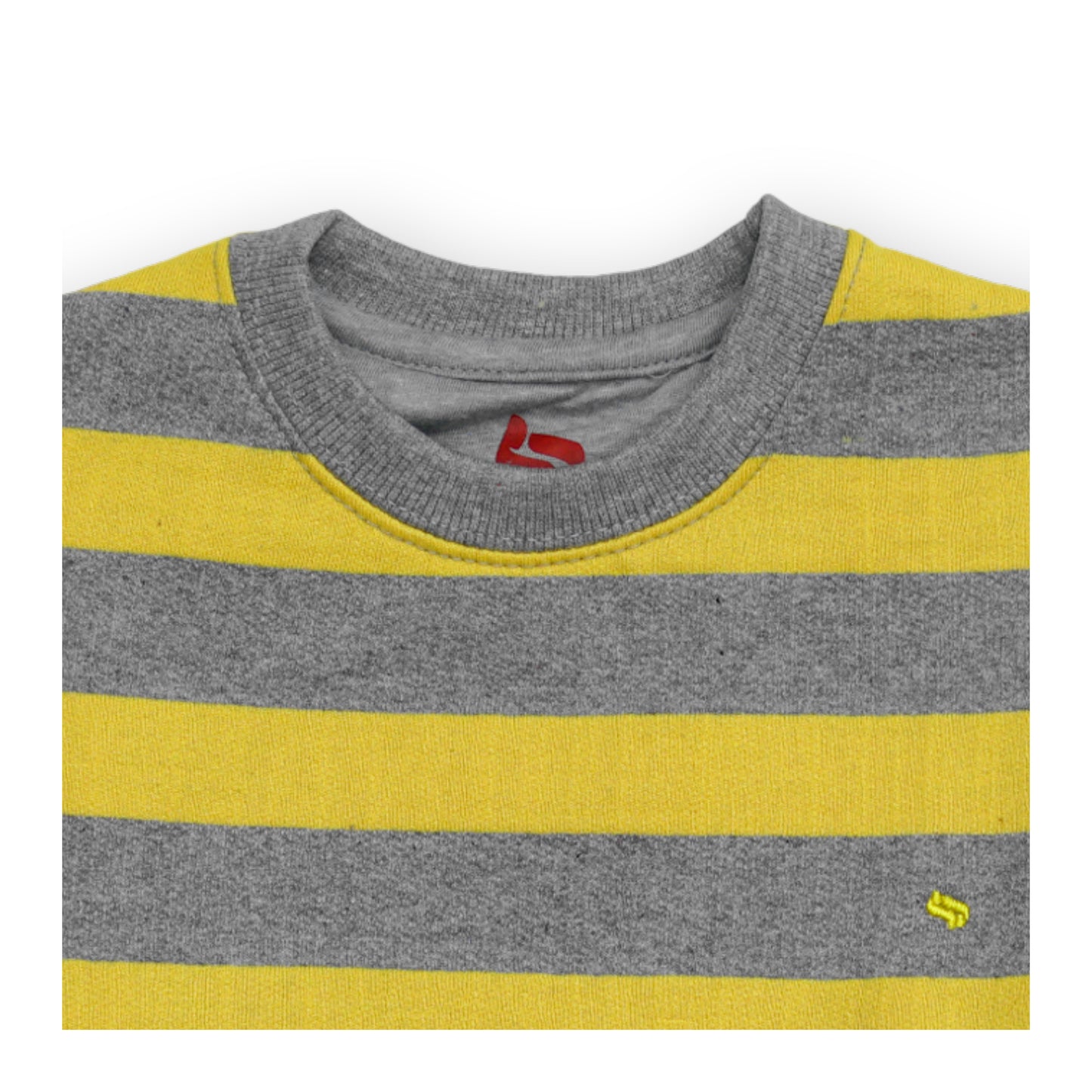AllurePremium Kids Sweat Shirt Grey Yellow Striper