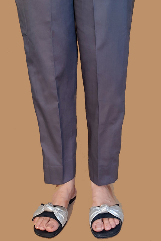 Plain Trouser Pant - Cotton - Charcoal - ZT116