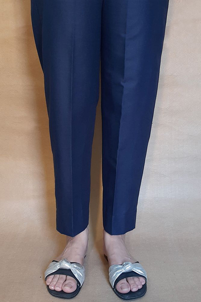 Plain Trouser Pant - Cotton - Navy - ZT116
