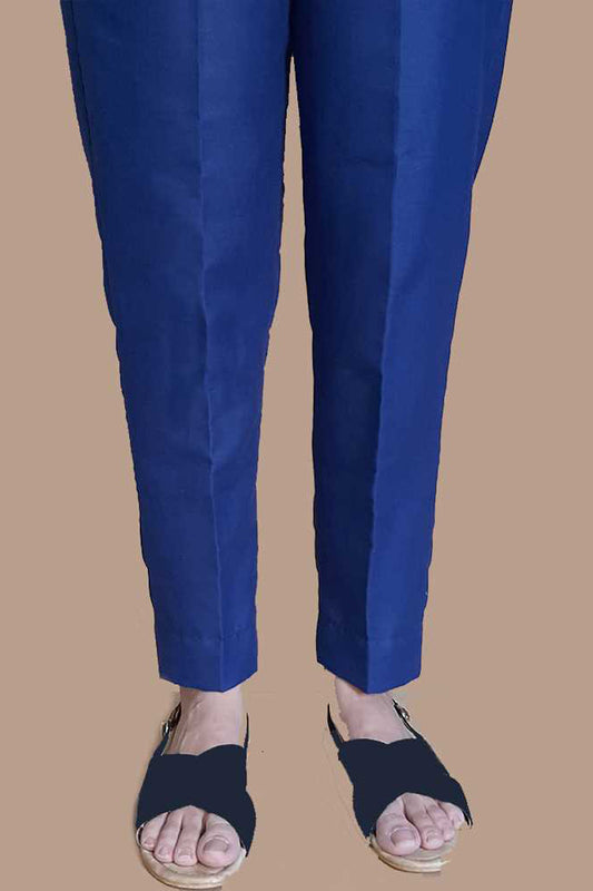 Plain Trouser Pant - Cotton - Royal Blue - ZT116