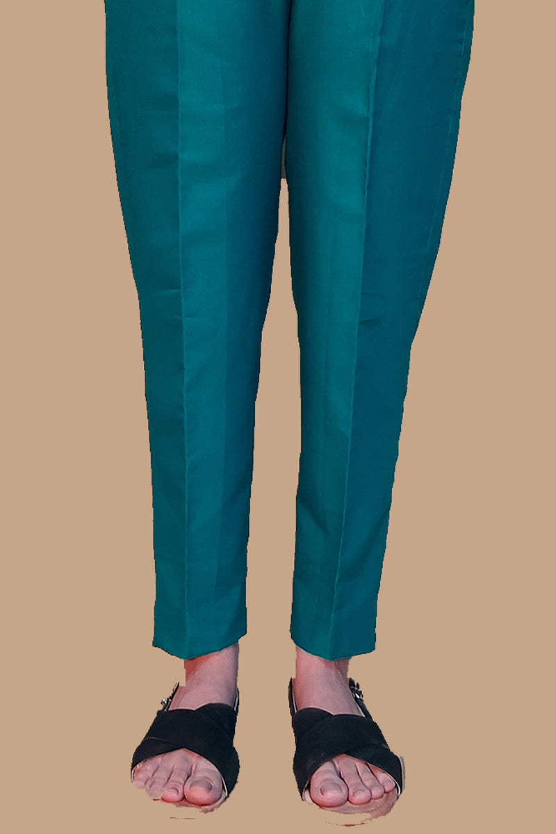 Plain Trouser Pant - Cotton - Sea Green - ZT116