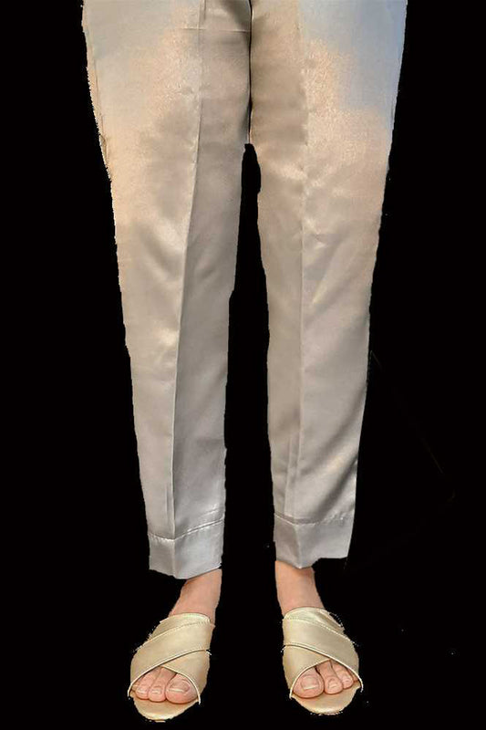 Silk - Trouser Pant - Silver - ZT132