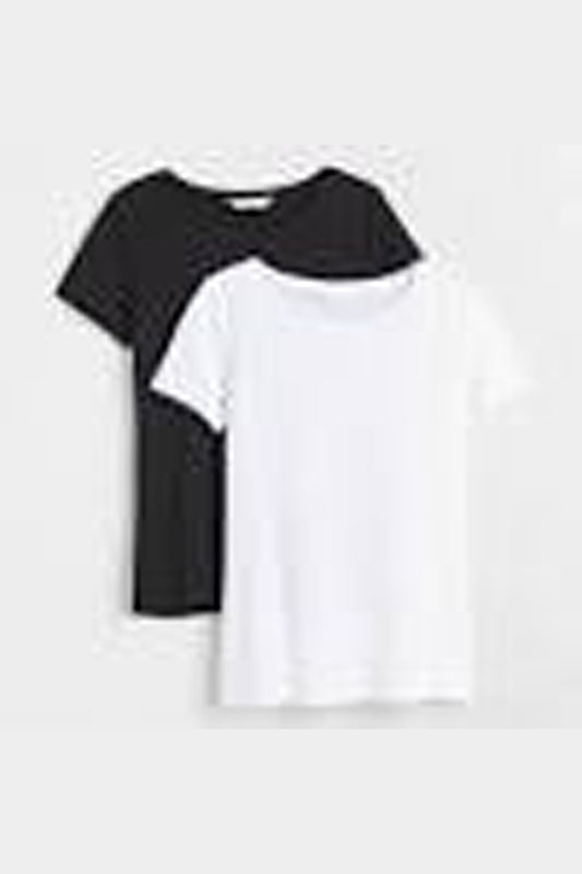 Pack of Two T-Shirts (Black and White) AE38