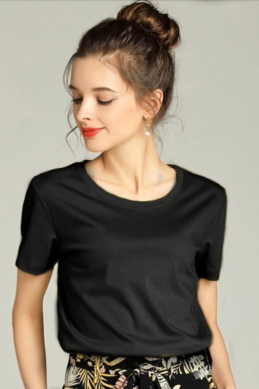 T-Shirt Cotton Black AE57