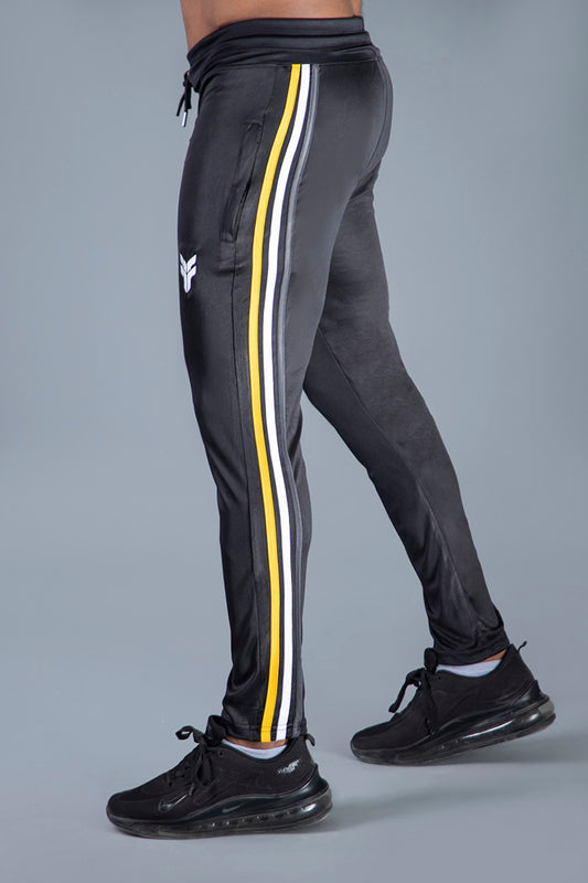 Black Dry Fit Trouser with Three Stripes